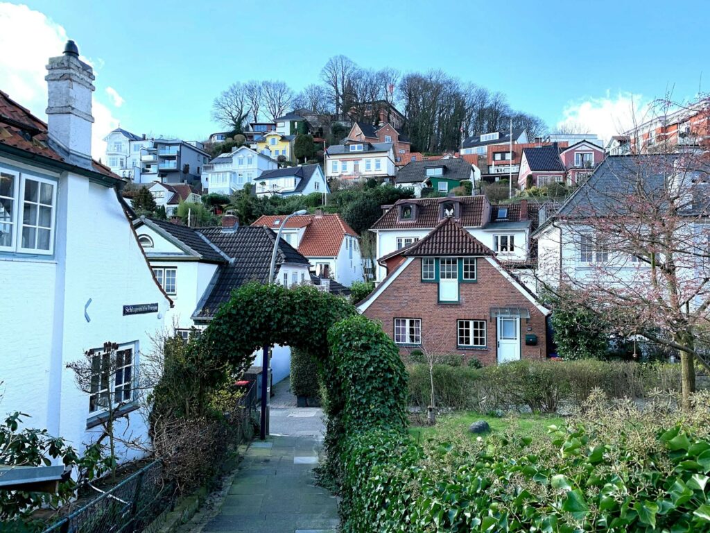 Ein Blick auf das Treppenviertel in Blankenese